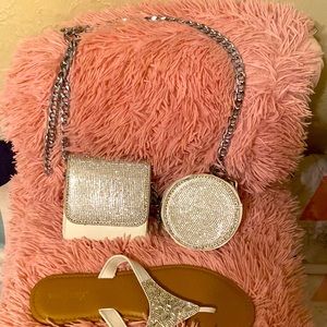 Rhinestones purse belt